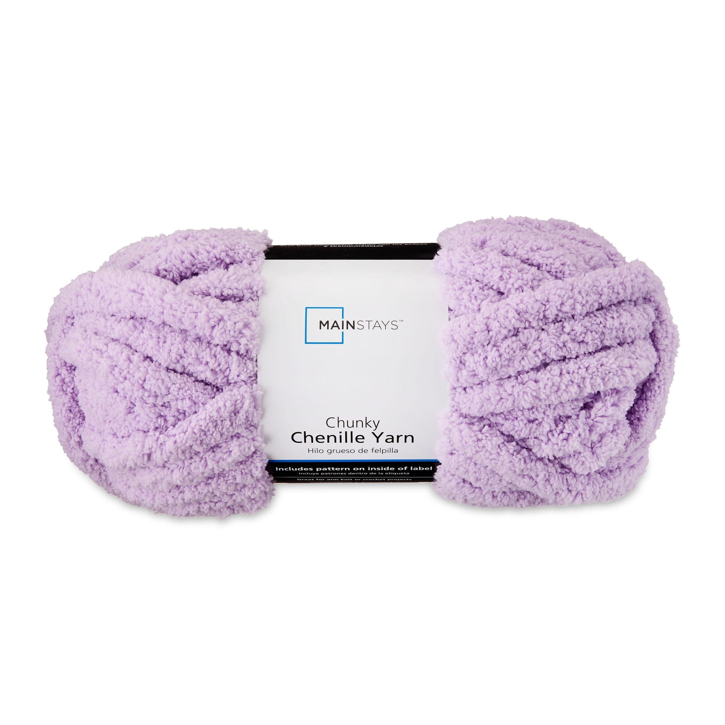 Mainstays Chunky Chenille Yarn, 31.7 yd, 100% Polyester, Super Bulky