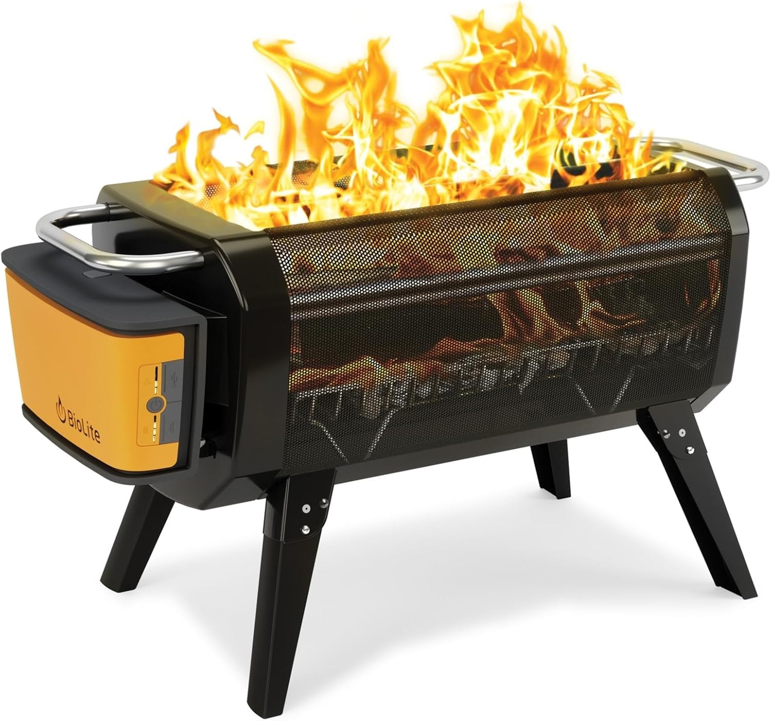 Smoke-Free Outdoor Wood And Charcoal-Burning Fire Pit With Bluetooth, 12800 Milliampere-Hours, USB-A - FirePit+