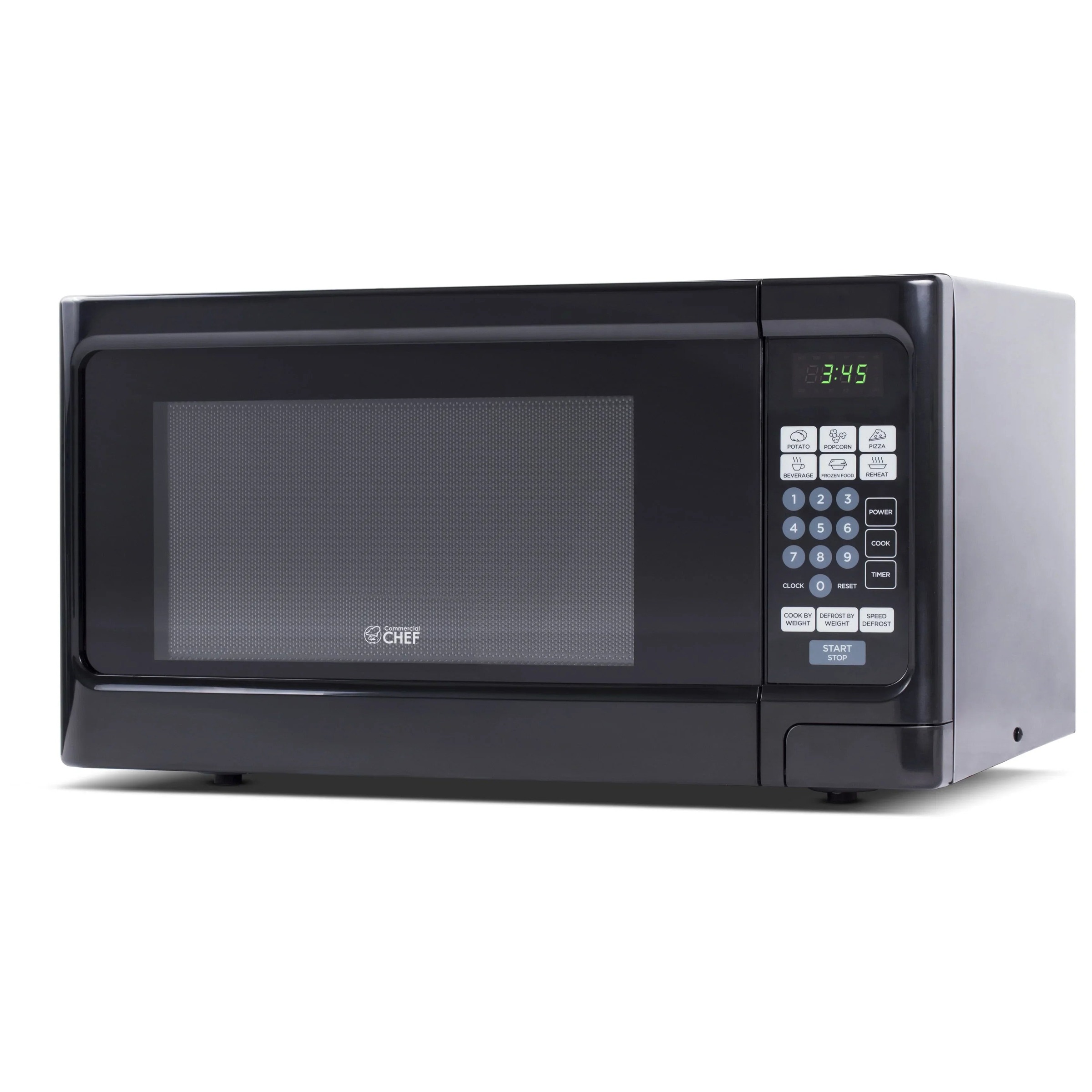 Commercial Chef Countertop Microwave Oven 1.1 Cu. Ft., Black - 1000 Watt