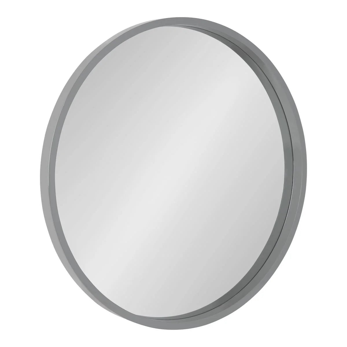 Round Wood Accent Wall Mirror With Modern Decorative Wooden Frame