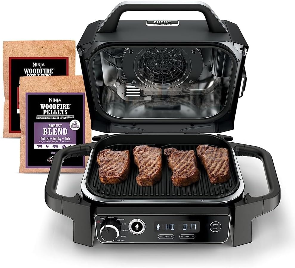 Professional Outdoor 7-in-1 Pellet Grill And Smoker With Built-In Thermometer - Woodfire