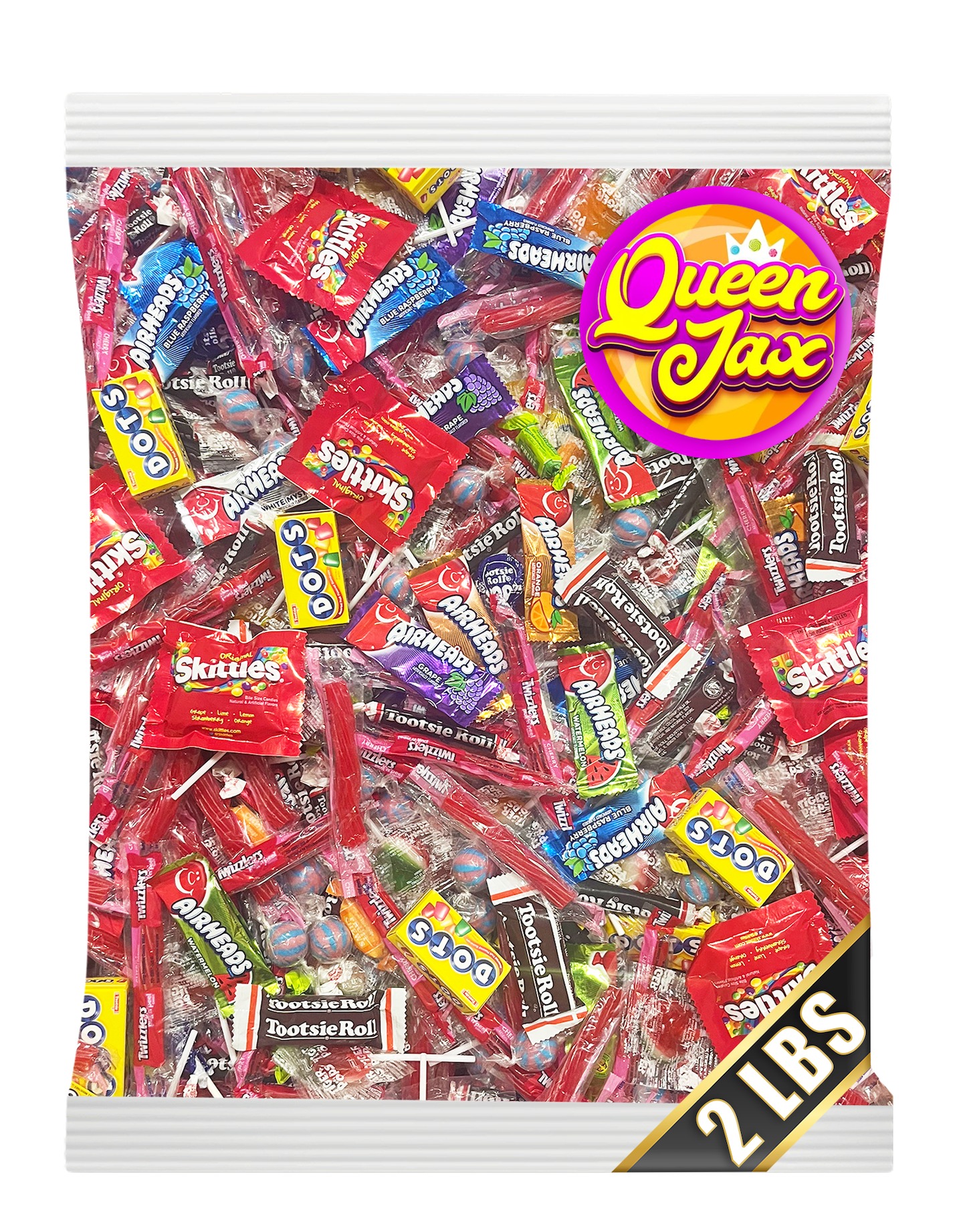 Variety Candy Pack - 2 LB Assorted Party Mix - Individually Wrapped Bulk - Pinata Mix - Deluxe Queen Jax Candy Assortment