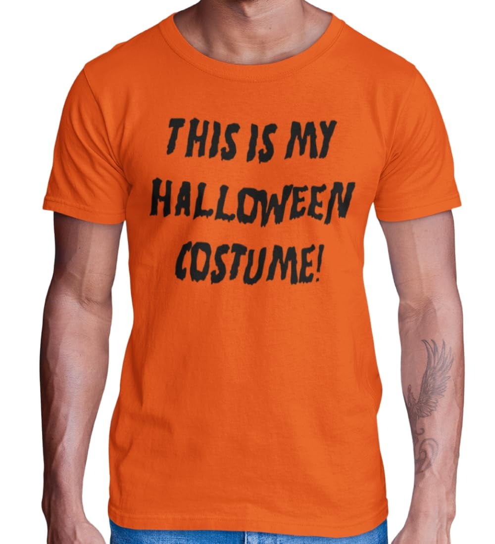 BROOKLYN VERTICAL Adult Halloween Printed T-Shirts Jack O' Lantern Pumpkin Skeleton Fun Costume Designs