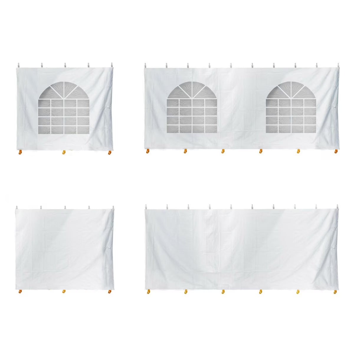 TentandTable Standard Waterproof Sidewall Kit for 8 ft Sides, White, 10 ft x 20 ft