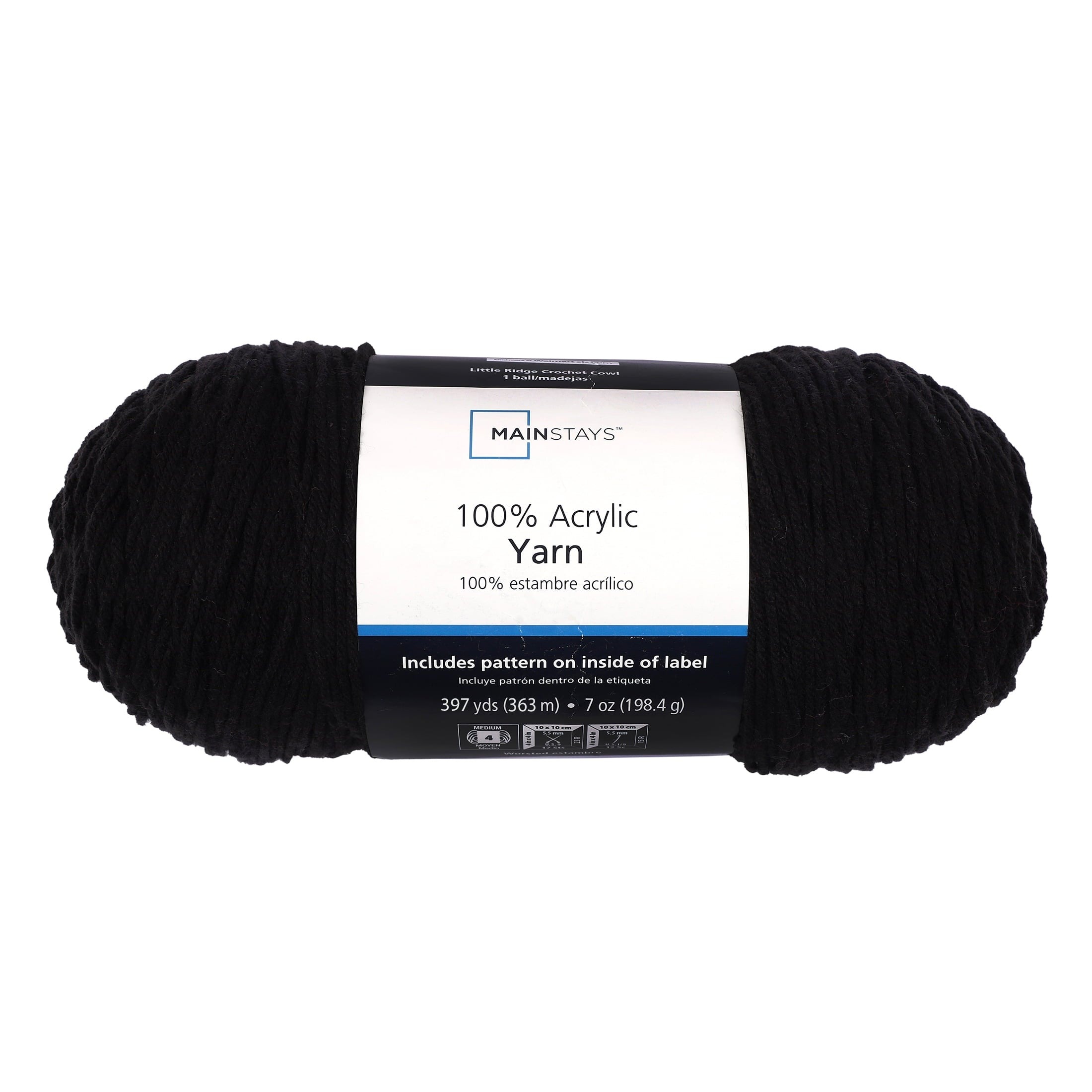 Mainstays Medium 4 Acrylic Yarn, 7 oz, 397 Yards