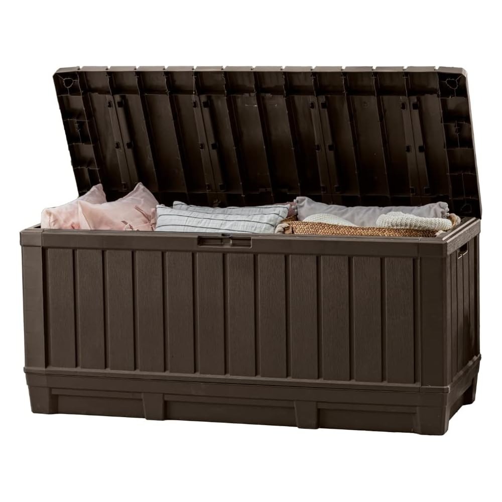 Keter Resin Deck Box, 92 Gallon, Brown - Kentwood