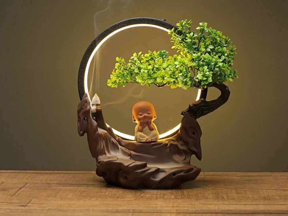 Chinese Backflow Incense Burner Night Light