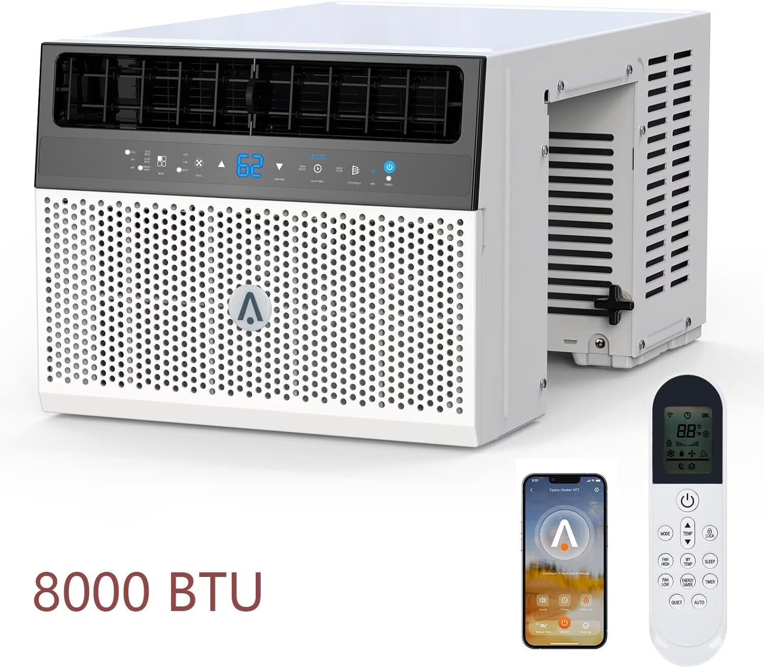 Window Air Conditioner 8000 BTU Up To 370 Sq. Ft. With Remote And App Control