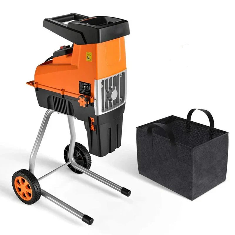 Wood Chipper Garden Shredder, 15-Amp, 1.77-Inch Cutting Capacity, 60L Collection Bag - Tkws01a