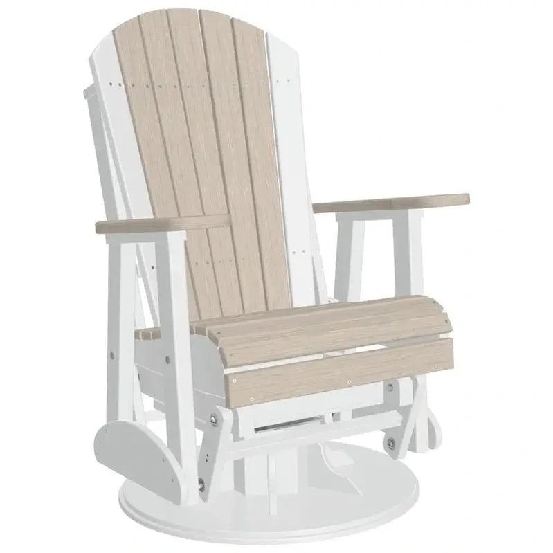 All-Weather Poly Lumber Adirondack Swivel Glider Chair - Rust-Resistant Outdoor Seating