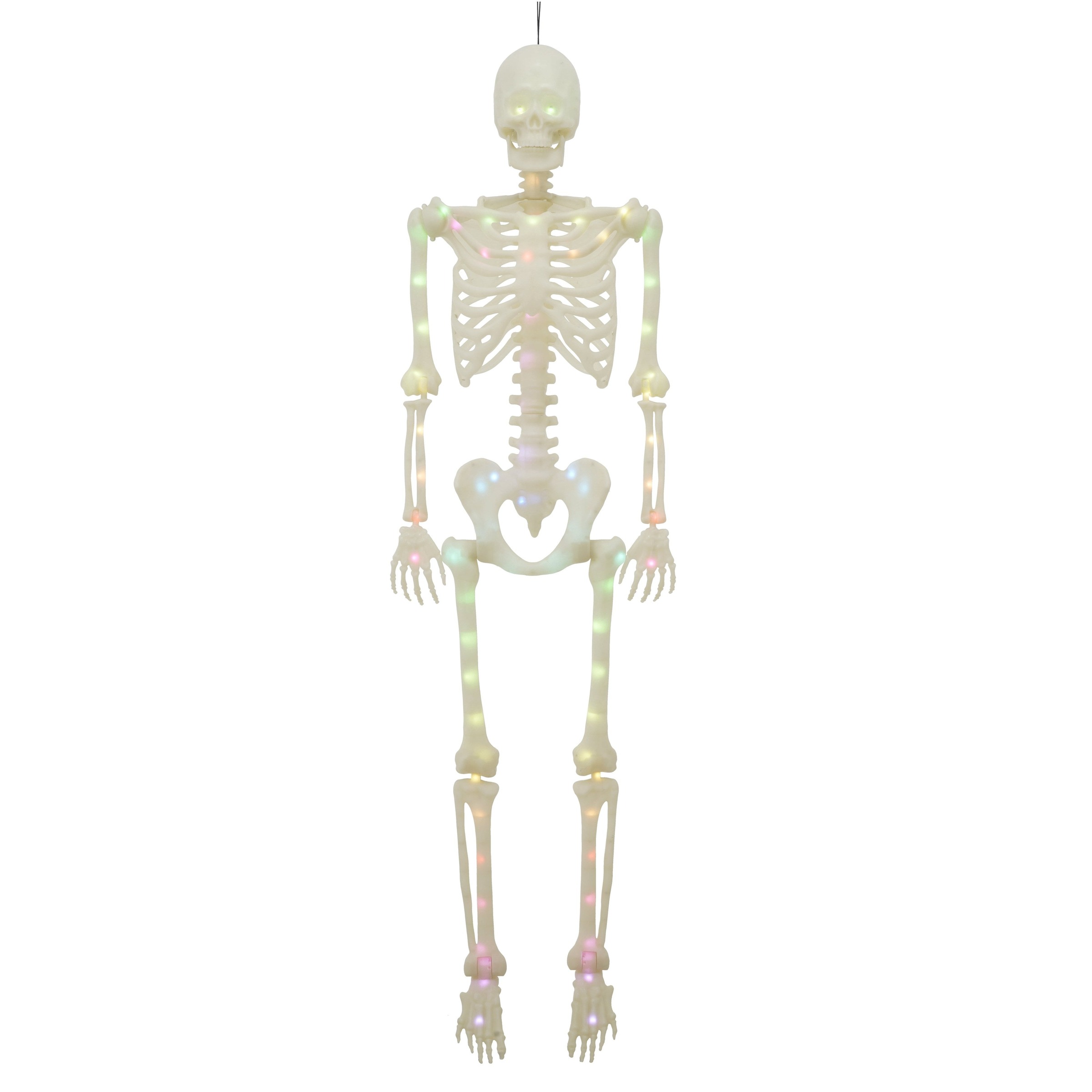 Light-Up LED Poseable Skeleton, Multicolor, 5', Halloween by Way To Celebrate