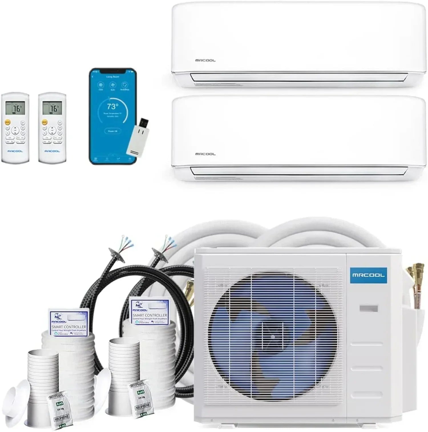 MRCOOL Multi-Zone DIY 2-Zone Ductless Heat Pump - White