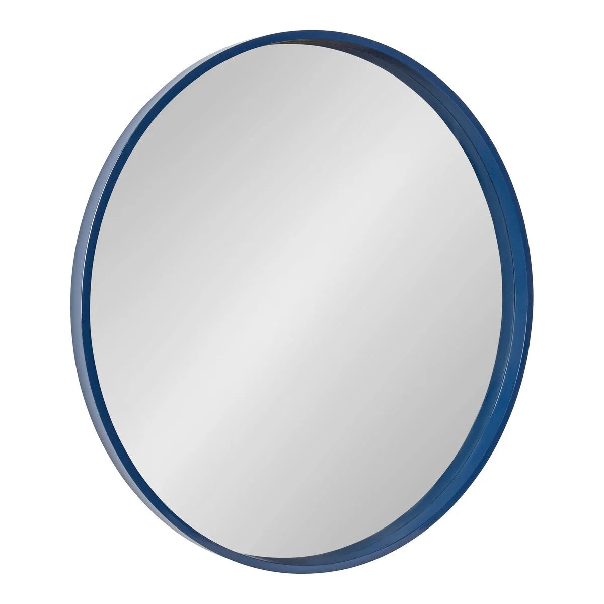 Round Wood Accent Wall Mirror With Modern Decorative Wooden Frame