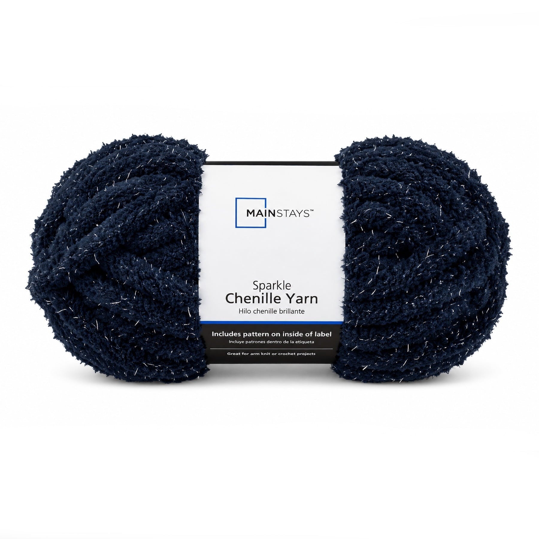 Mainstays Chunky Chenille Yarn, 31.7 yd, 100% Polyester, Super Bulky