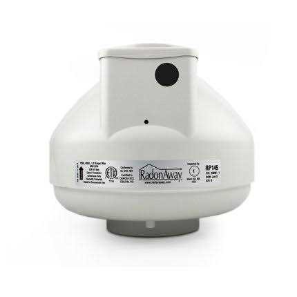 RadonAway Radon Mitigation Fan With 3 Inch PVC Install Kit - RP145