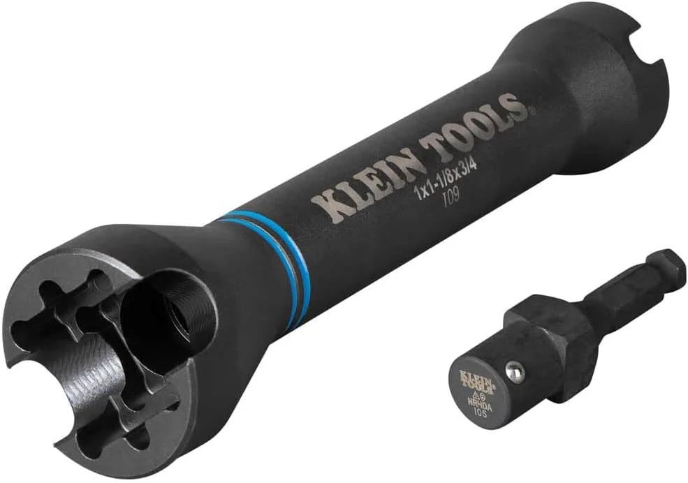 Klein Tools Single-Ended Impact Socket, 3/4-Inch, 1-Inch And 1-1/8-Inch - NRHD3