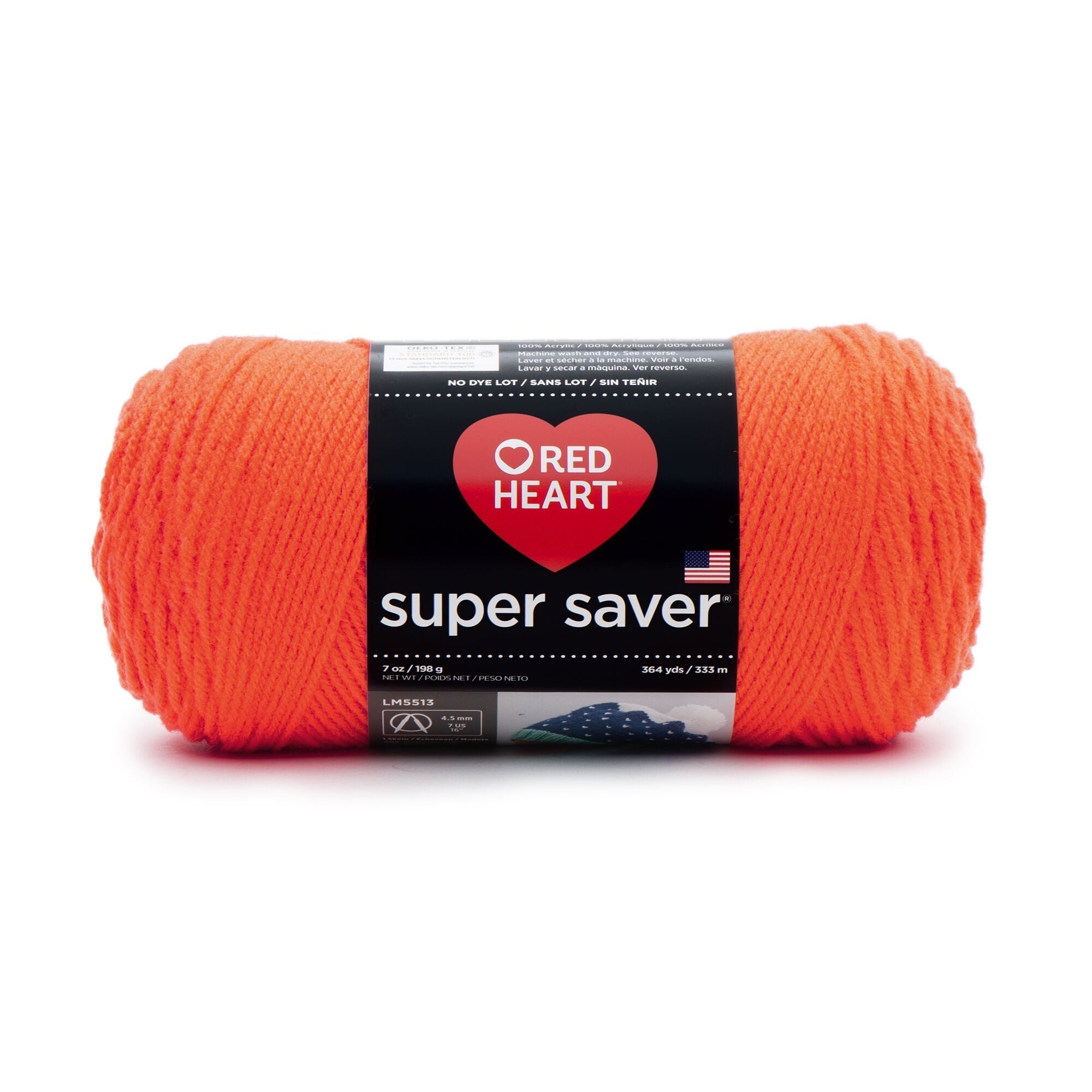 Red Heart Super Saver 4 Medium Acrylic Yarn Black 7oz 198g 364 Yards