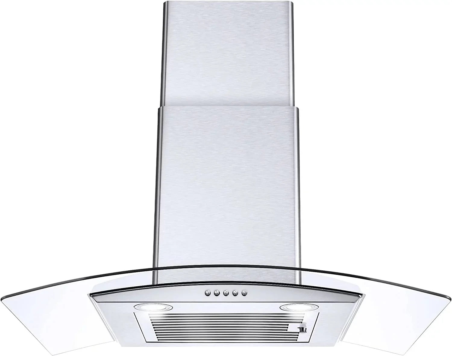 Wall Mount Range Hood 30 inch Convertible Tempered Glass 3-Speed 450 CFM - 3375B