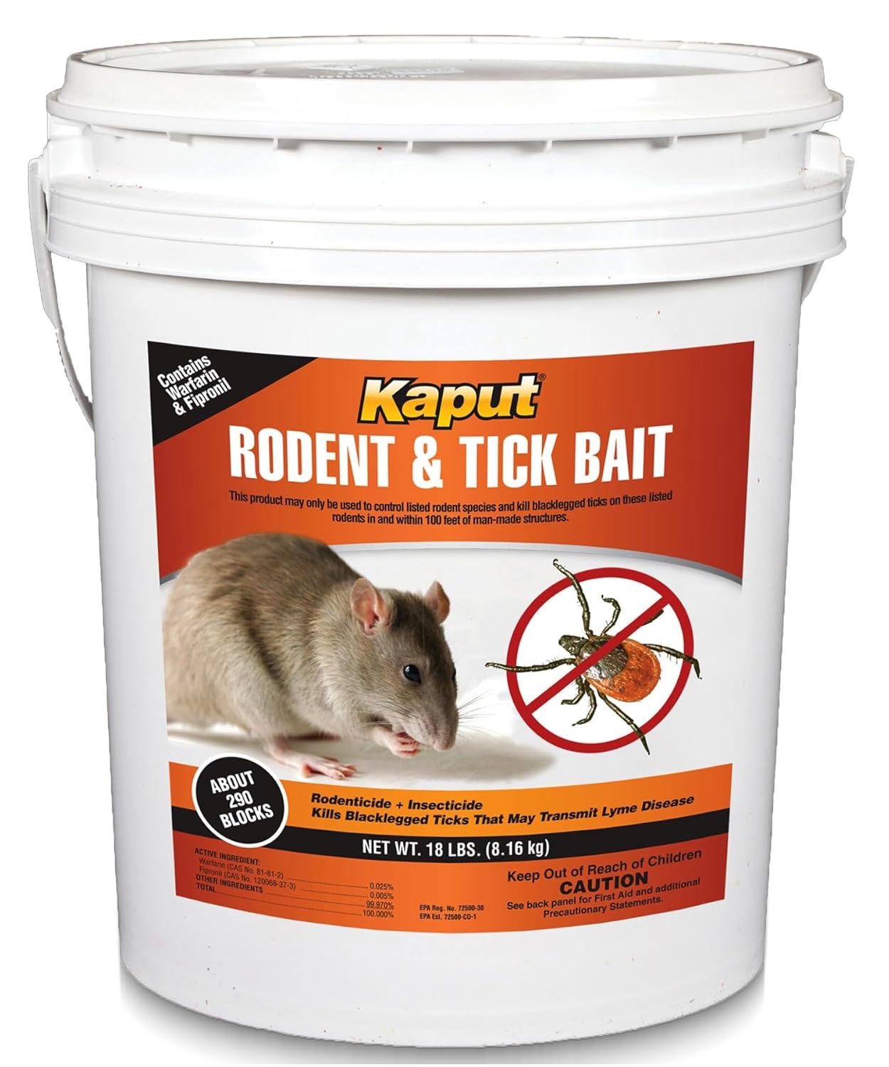 Kaput Rodent And Tick Bait Blocks 18 lbs