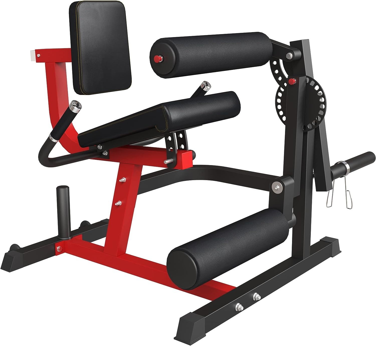 Leg Extension And Leg Curl Machine, 4-In-1 Adjustable Plate-Loaded Bench - 350 Lbs