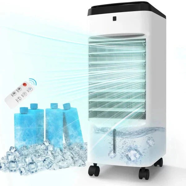 Seeper Portable Evaporative Air Cooler, 121.6 oz, 22-inch, 3 Speeds, 70 Wide Oscillation