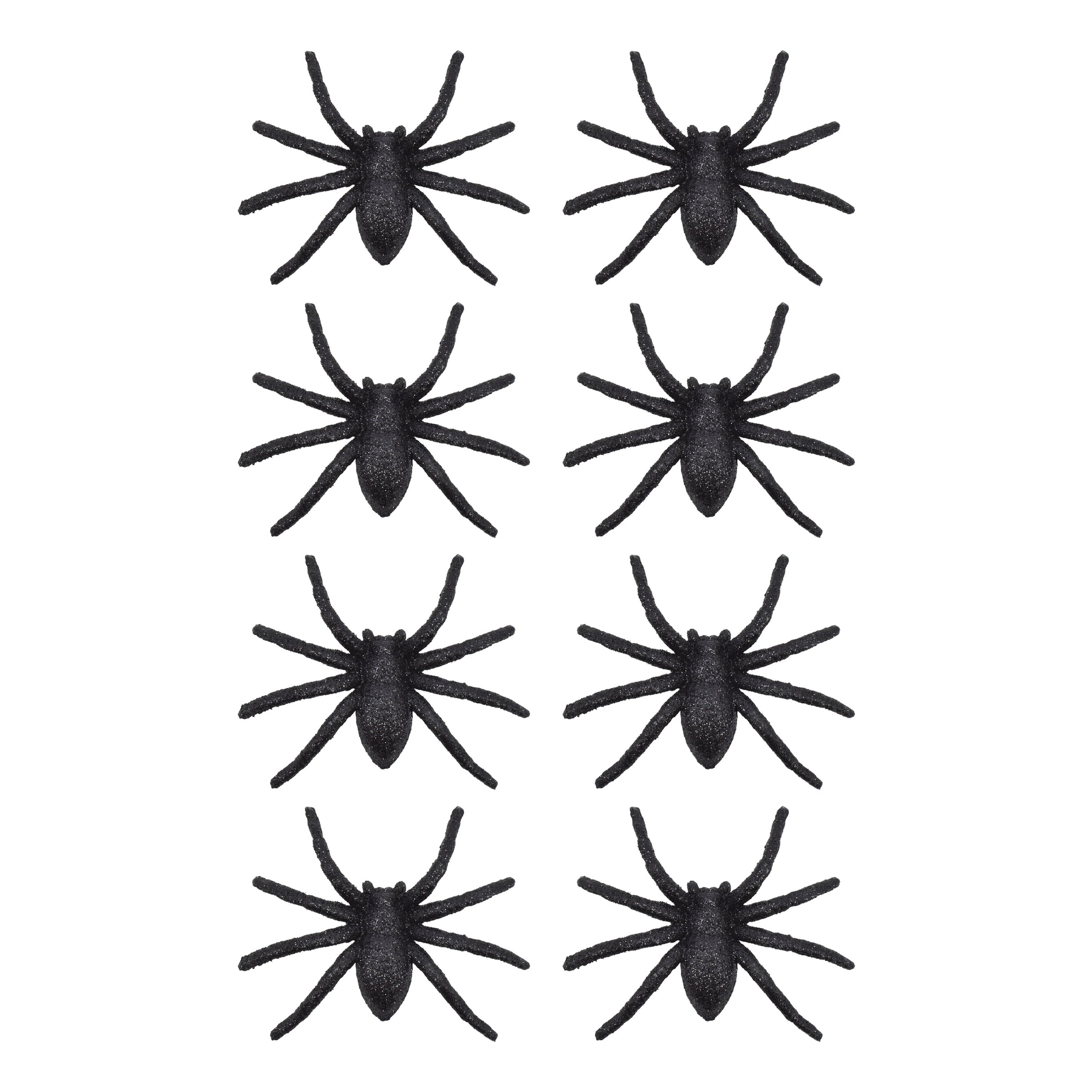 Glitter Spiders Decorations, Black, 8 Count, Halloween by Way To Celebrate