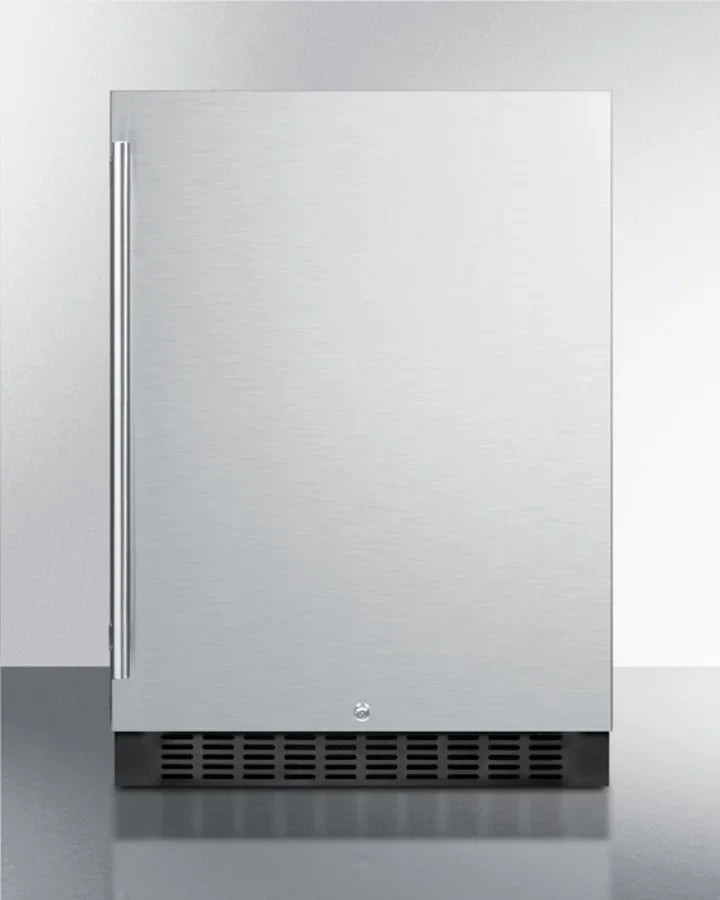 24in Wide Built-In All-Refrigerator With Stainless Steel Cabinet