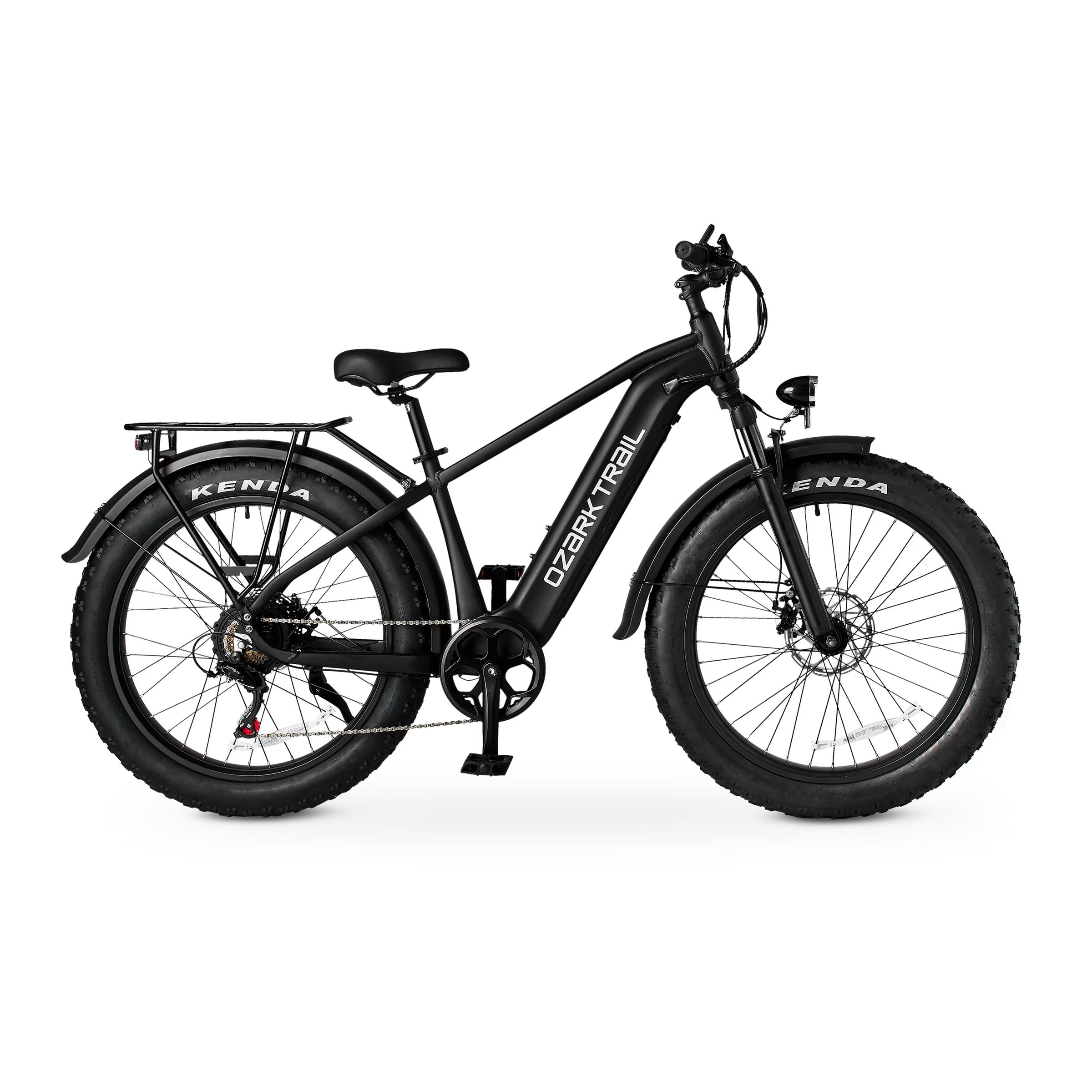 Ozark Trail Electric Fat Tire Bike, 26in, 48V, Class 2, Black, Fits Riders 5ft 2in - 6ft 1in - M.3 Ranger+