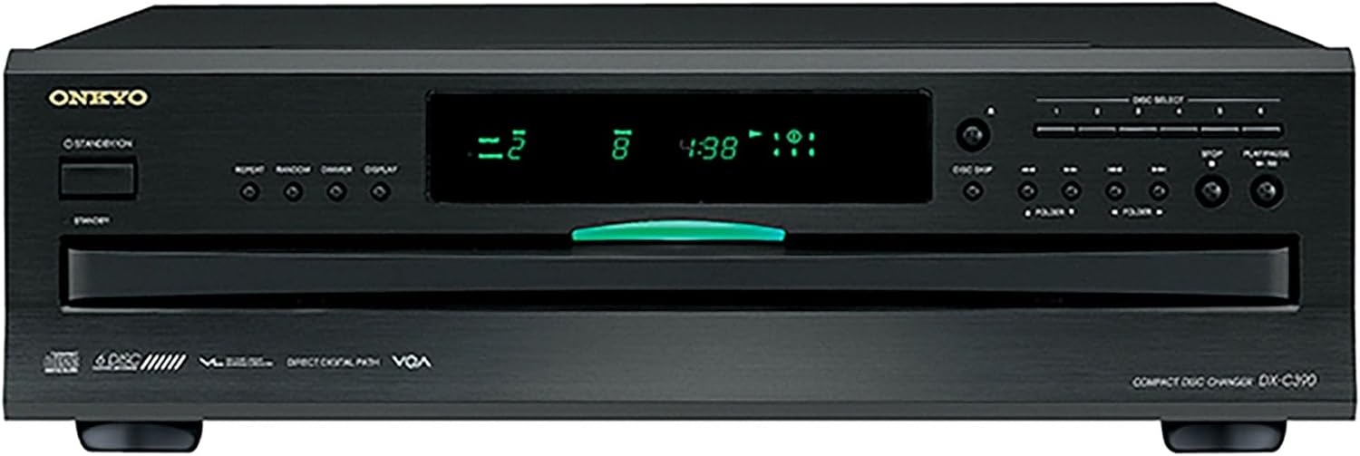 Onkyo 6-Disc CD Changer, Black - DX-C390