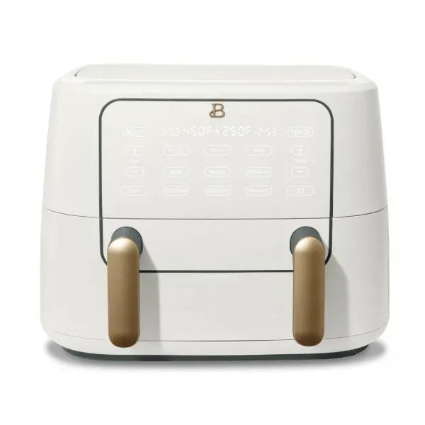 Beautiful 9-Quart TriZone Air Fryer, White Icing