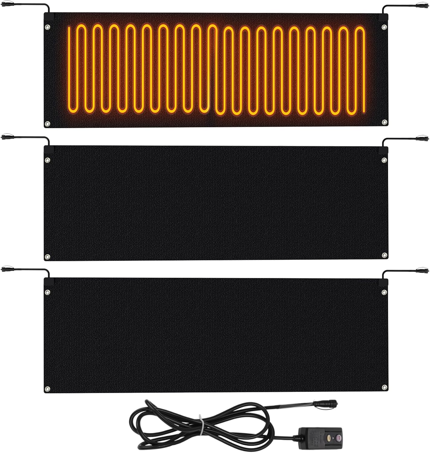MEASUREMAN Snow Melting Mats - 20 x 60 Inch, 3 Pieces, Rubber Heated Mats