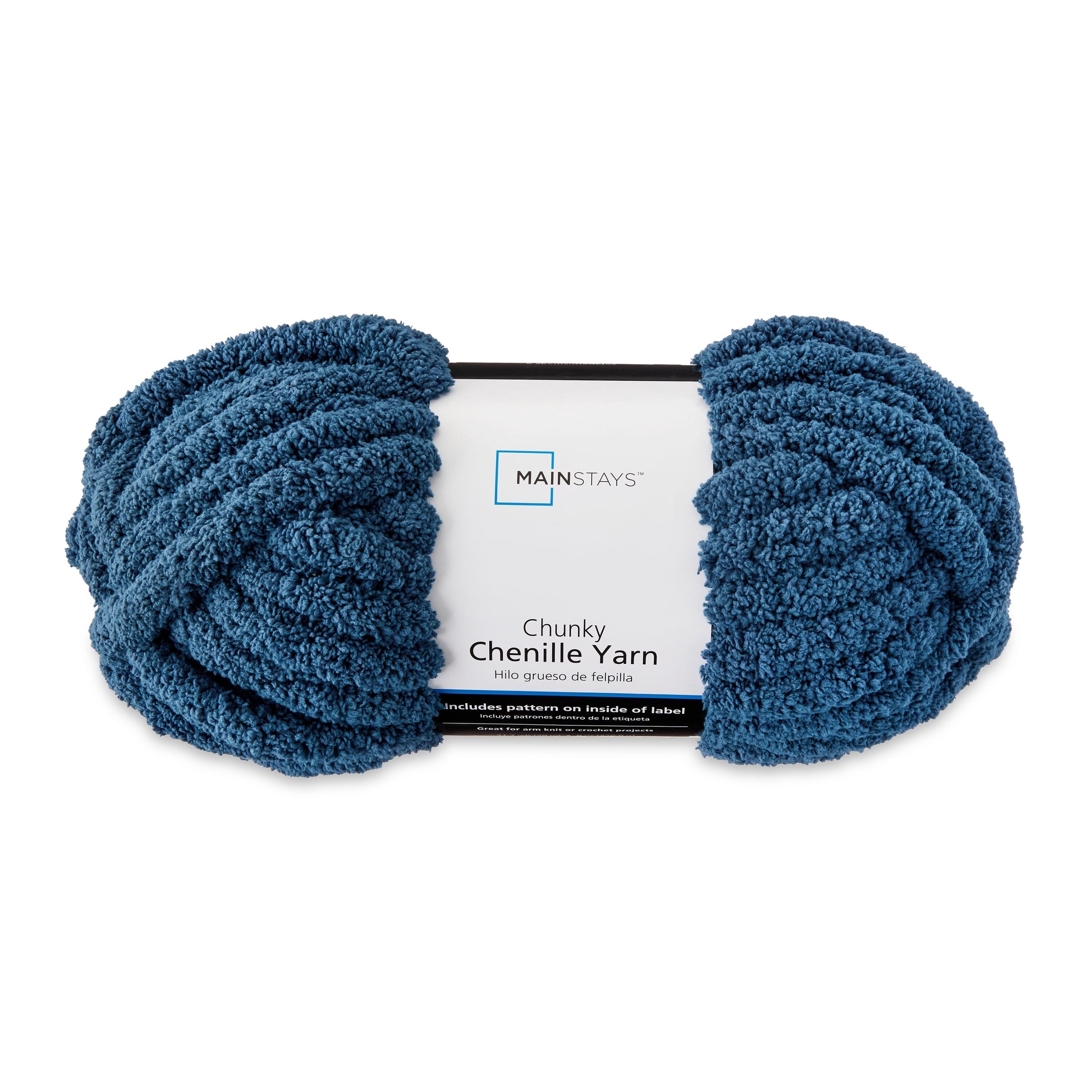 Mainstays Chunky Chenille Yarn, 31.7 yd, 100% Polyester, Super Bulky