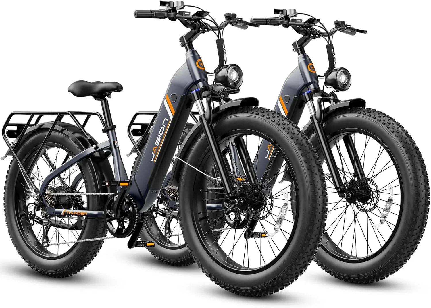 Jasion Electric Bike 1500W, 30+ MPH, 35-80 Miles, 26 in x 4 in Fat Tires - THUNDER