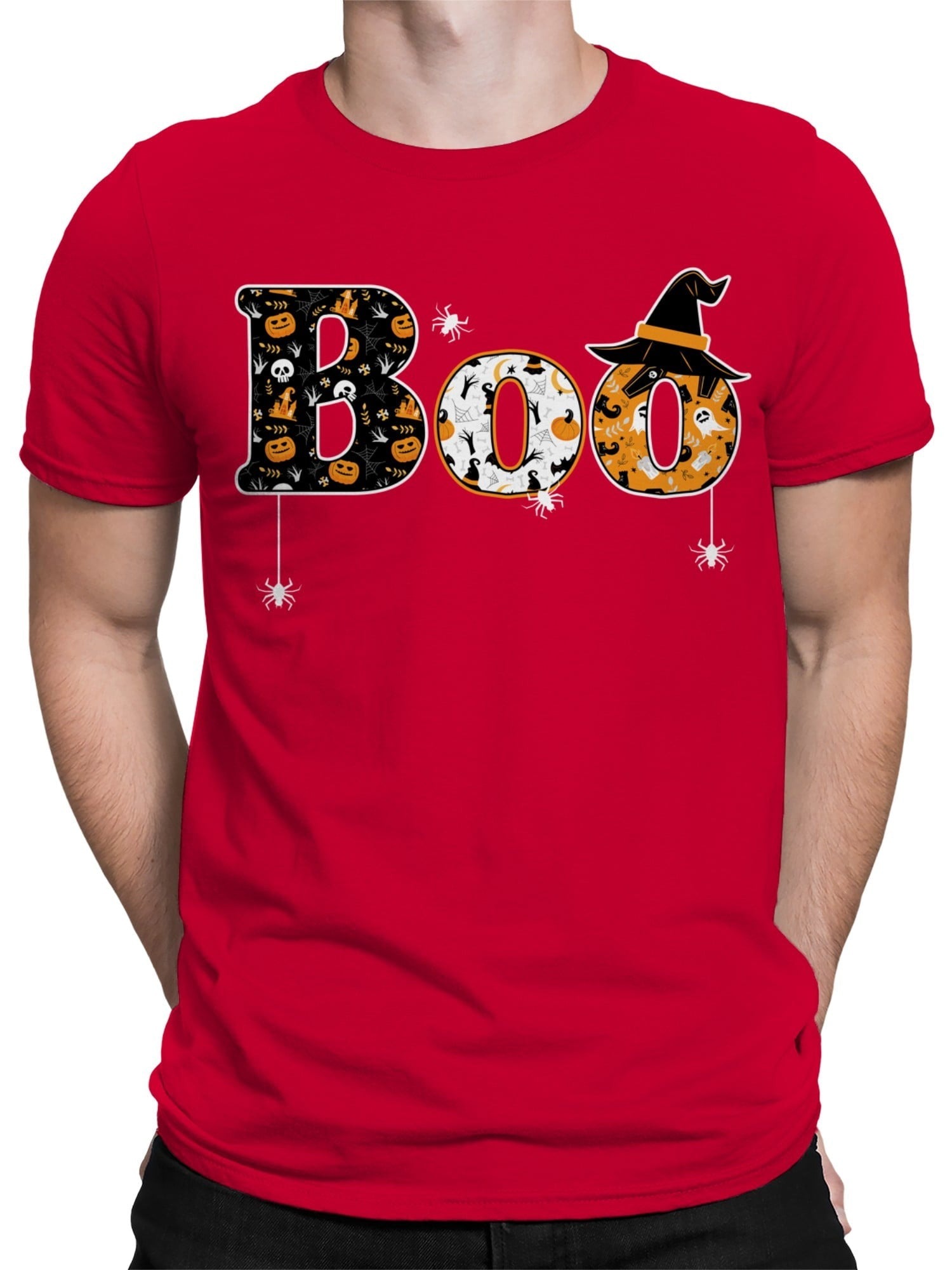 Boo In Halloween T-Shirt Men -Smartprints Designs, Male Large