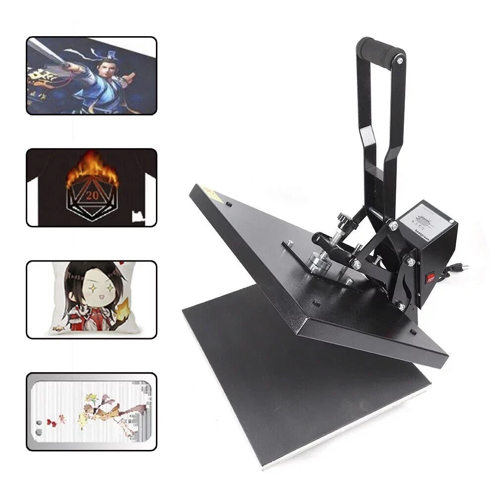 DENEST Clamshell Heat Press Machine 16in x 20in For T-Shirt Sublimation And Digital Transfer