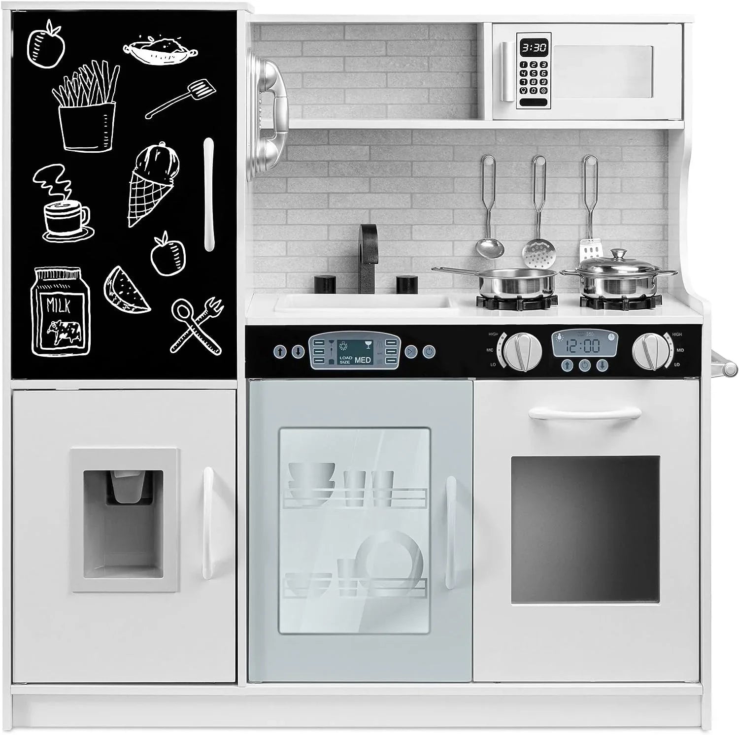 Best Choice Products Pretend Play Kitchen Toy Set, 11 Accessories, 31.25 x 9.5 x 31.5 in