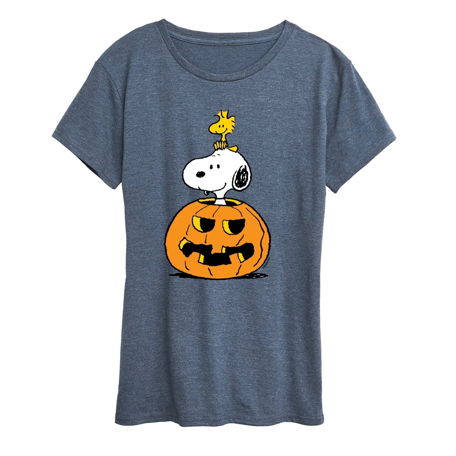 Peanuts - Snoopy Woodstock Pumpkin Women's Short Sleeve Graphic T-Shirt