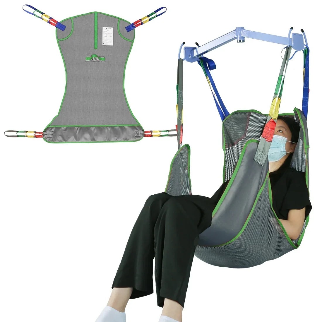 EZ Assistive Full Body Patient Lift Sling - Mesh Fabric, 500 lb, Sizes S/M/L