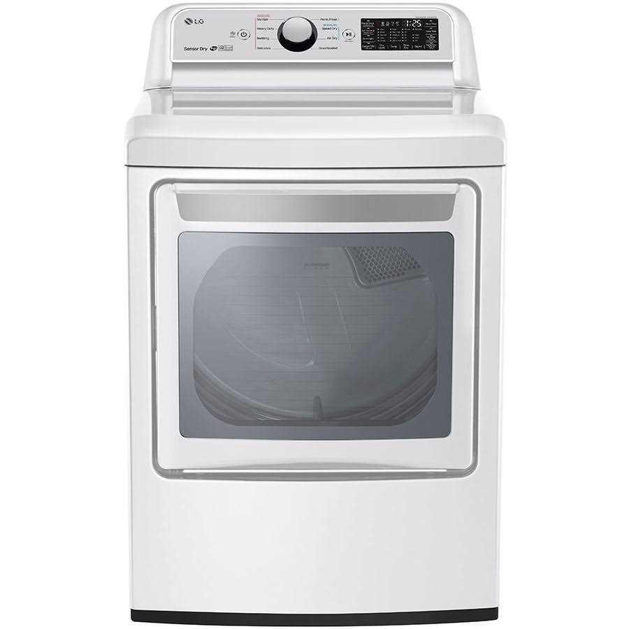 LG 7.3 cu. ft. White Smart Top Load Gas Dryer
