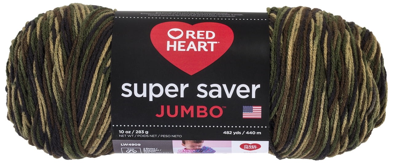 Red Heart® Super Saver® Jumbo #4 Medium Acrylic Yarn, 744 Yards