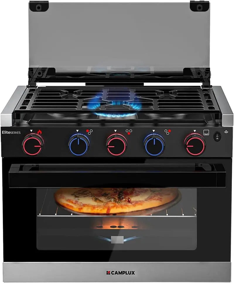 Liquefied Petroleum Gas Stove Oven Combo, 21 in High, 3 Burners, 1.8 cu ft