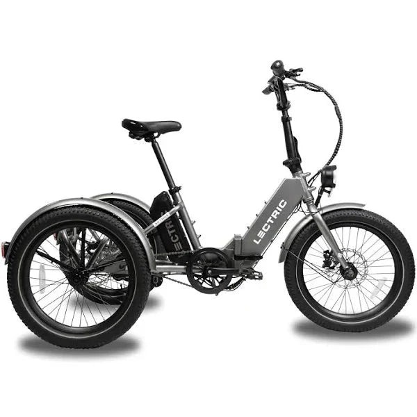 Lectric XP Trike Adult Folding 3-Wheel Electric Tricycle, Graphite, 500W, 20in x 4in Tires - XP Trike