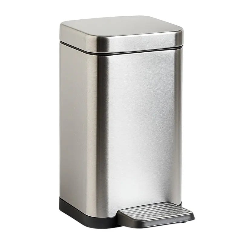 Hikmfg Slim Step-Operated Waste Bin, 10-Liter, 5.5 Inches Wide