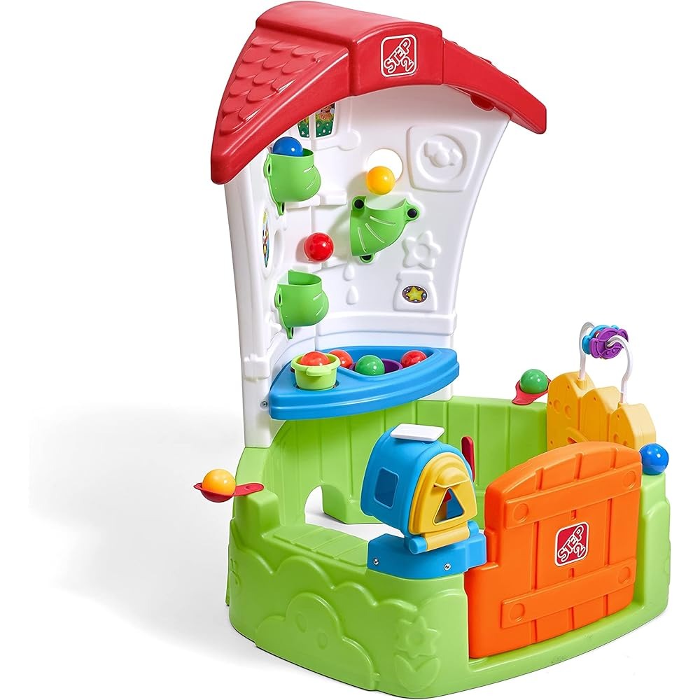 Step2 Toddler Corner House Kids Playhouse With Kitchenette And 15-Piece Toy Accessories - For Toddlers 1+ Years Old