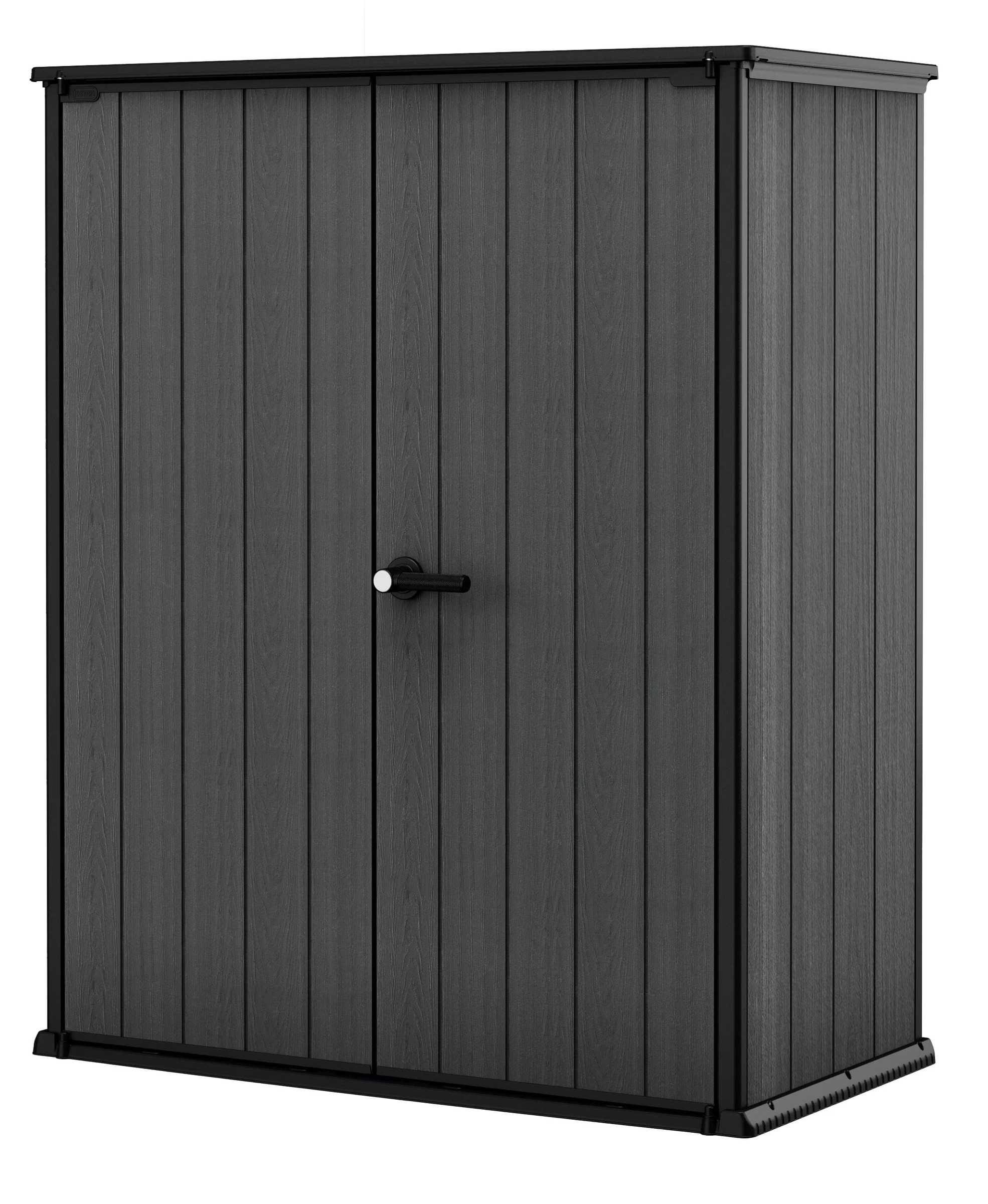 Keter Cortina Alto Outdoor Storage Shed, 62.05 cu. Ft., Graphite - Cortina Alto