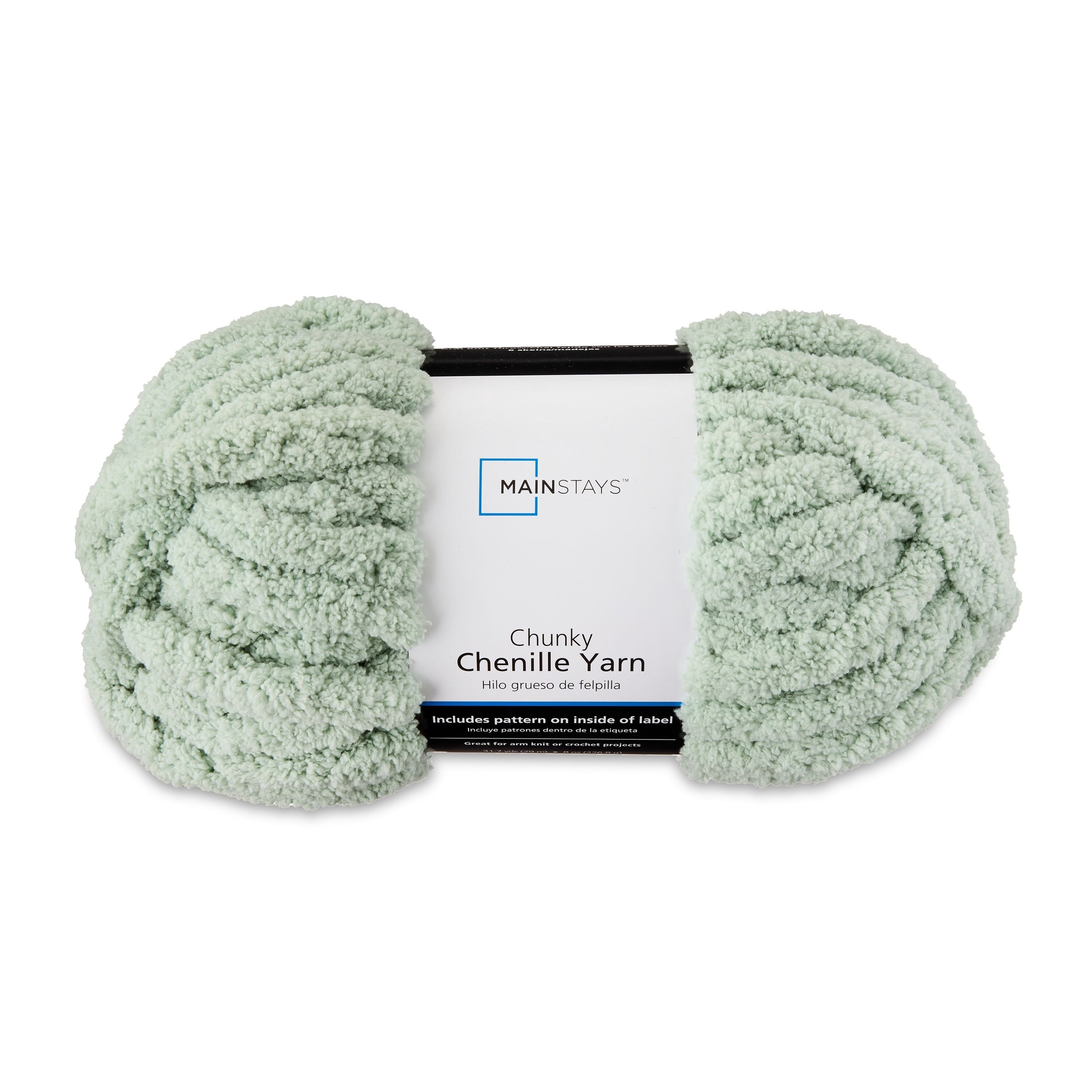 Mainstays Chunky Chenille Yarn, 31.7 yd, 100% Polyester, Super Bulky