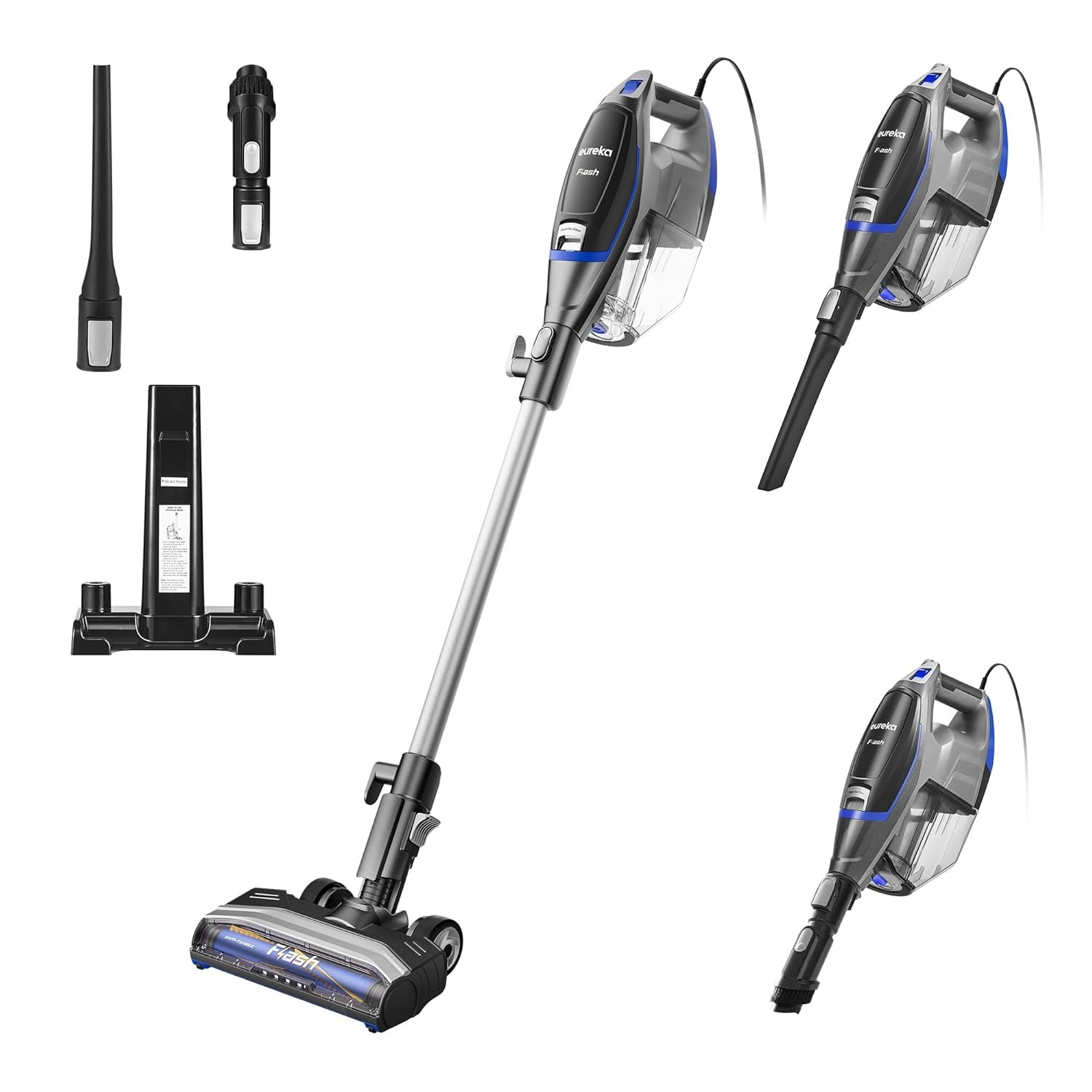 Eureka Corded Stick Vacuum Cleaner, Blue, 2-in-1 - NES520BL