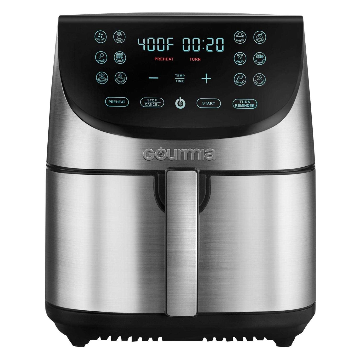 Gourmia Digital Air Fryer 8 Qt Stainless Steel