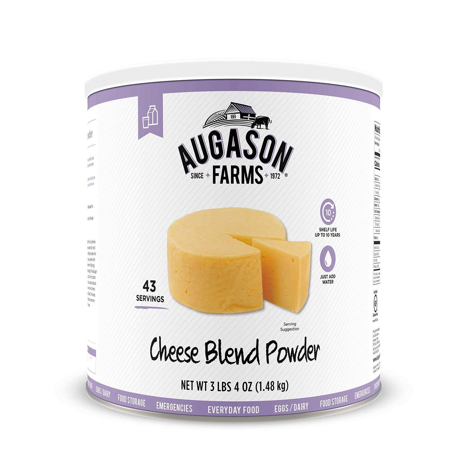 Augason Farms Cheese Blend Powder, Certified Gluten Free, #10 Can