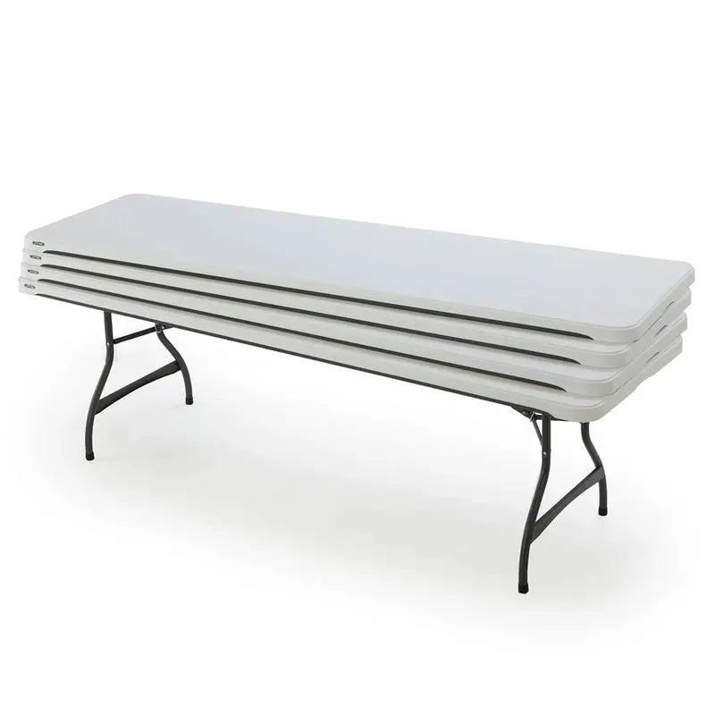 Lifetime Commercial Nesting Folding Tables, 4-Pack, 8 ft White - 80344
